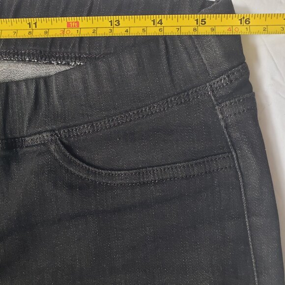 Eileen Fisher Organic Cotton Pull On Stretch Black Jean Leggings - Picture 6 of 10